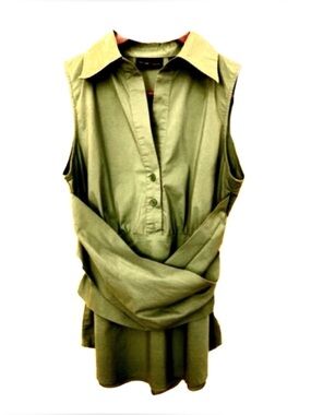 Great Details Green Blouse